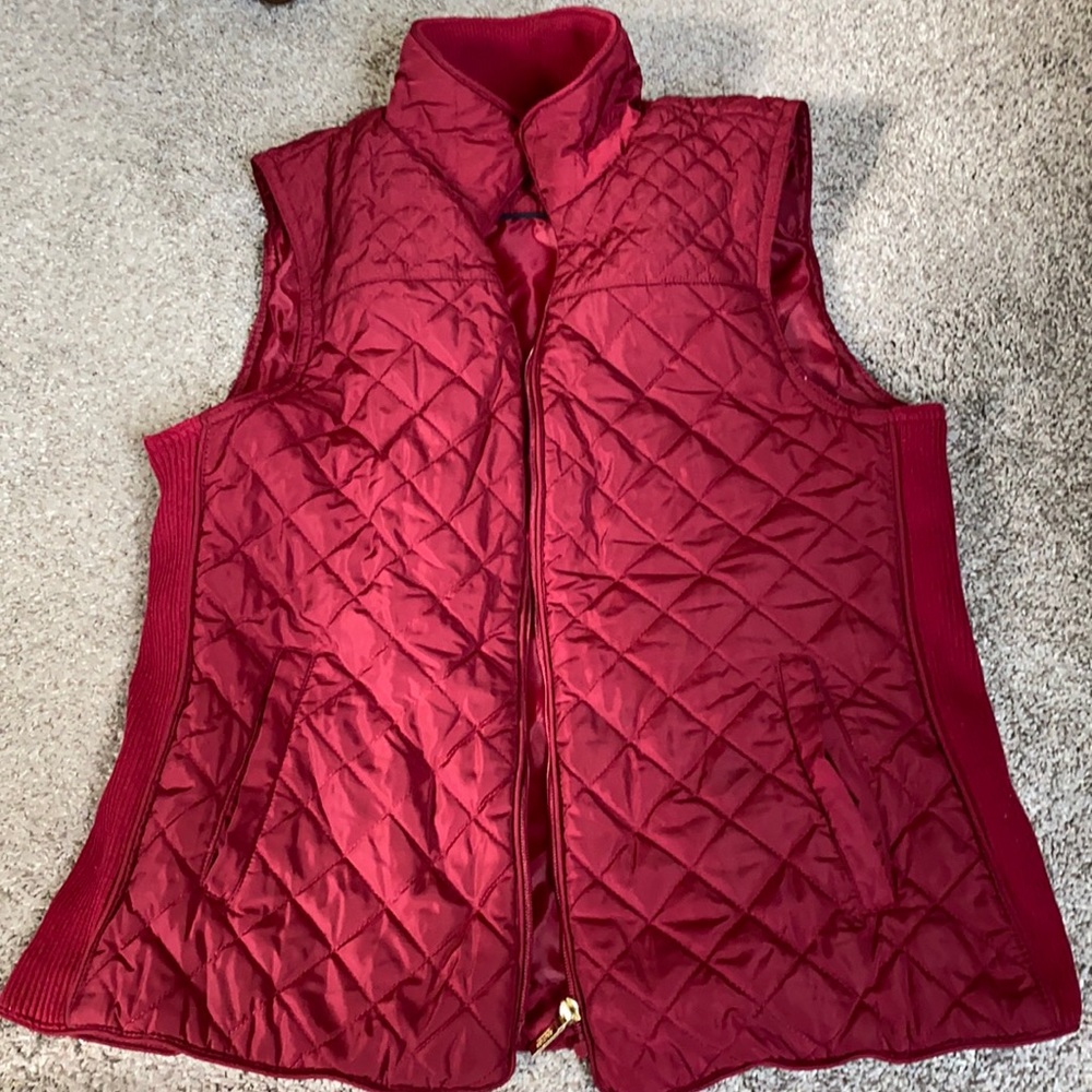 Quilted red vest